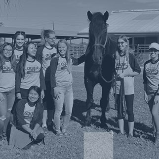 FYAC - students standing near a horse